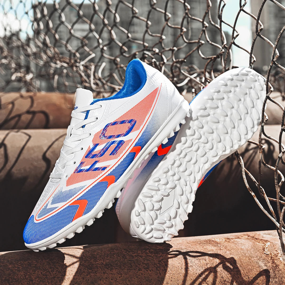 Zapatillas de fútbol ligeras para hombre TF con tacos para exteriores, resistentes al desgaste y antideslizantes