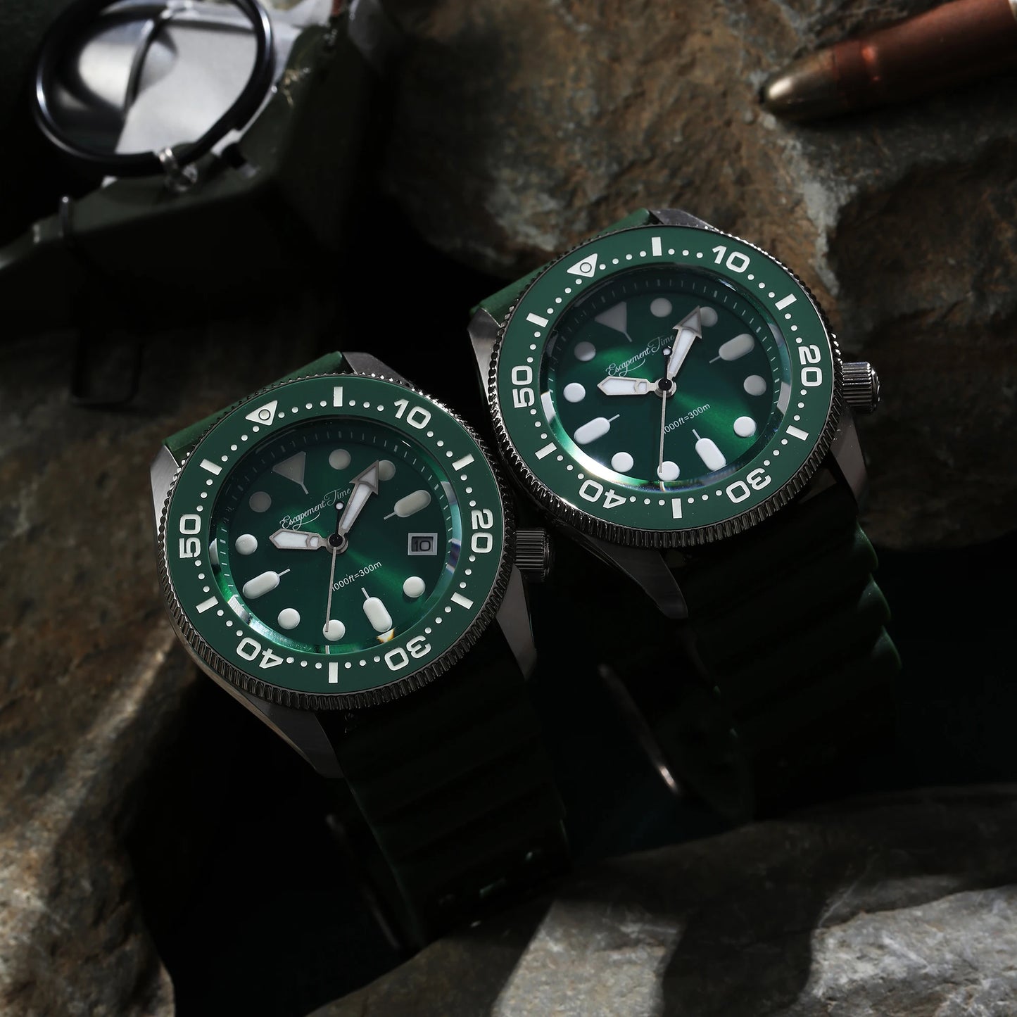 【Escapement Time】Quartz 2S60 Movement Diver Water Sapphire Ceramic Bezel BGW9 300M Waterproof The battery lasts for ten years