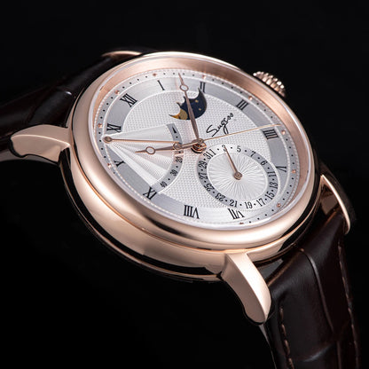 2023 Sugess Watch of Men Automatic Mechanical Moon-Phase Wristwatches Power Reserved  Sapphire WaterResistant Tianjin Movement