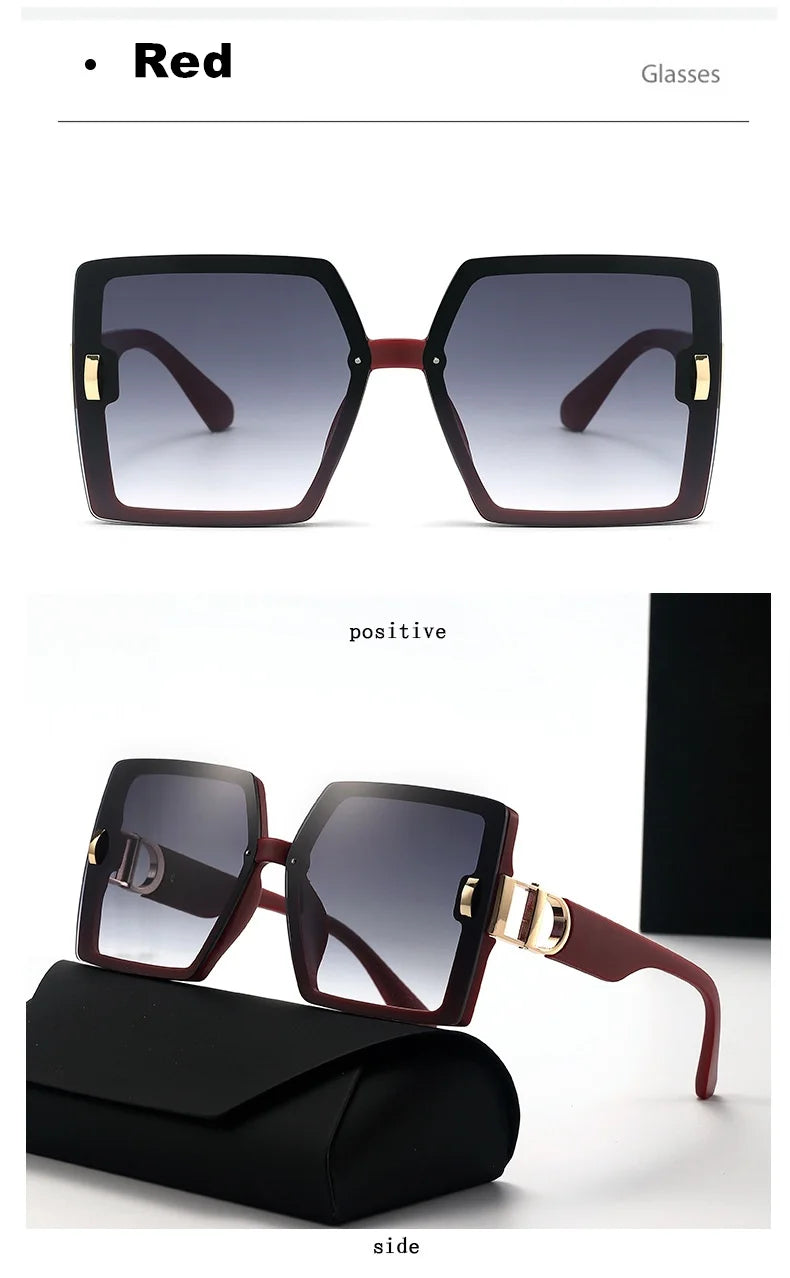 2025 new high-end large frame D-mill sunglasses for women(DS-25022)