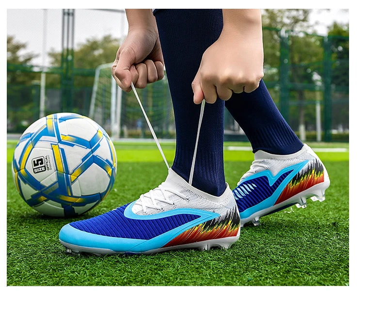 Nuove scarpe da calcio da uomo per partita e allenamento, tacchetti antiscivolo con tacchetti lunghi FG, ultraleggere da outdoor, sneaker, dropshipping