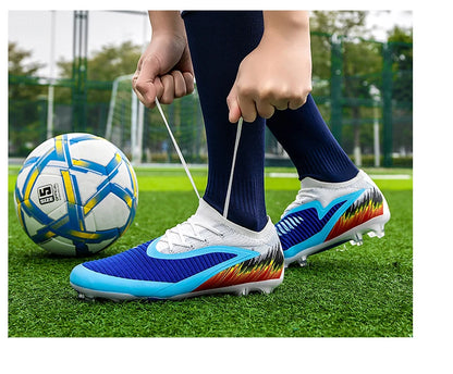 Nuove scarpe da calcio da uomo per partita e allenamento, tacchetti antiscivolo con tacchetti lunghi FG, ultraleggere da outdoor, sneaker, dropshipping