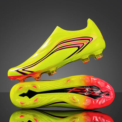 Chaussures de football pour hommes, modèle AG FG, crampons longs améliorés pour une meilleure adhérence, doublure absorbant la transpiration, crampons unisexes pour l’entraînement sur gazon, destinés aux joueurs amate