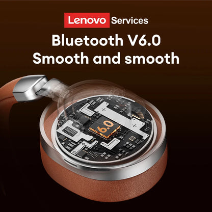 Lenovo LE602 Bluetooth 6.0 Over-Ear Headsets HiFi Stereo Sound Fashionable Music Earphones ENC HD Call Wireless Wired Headphones