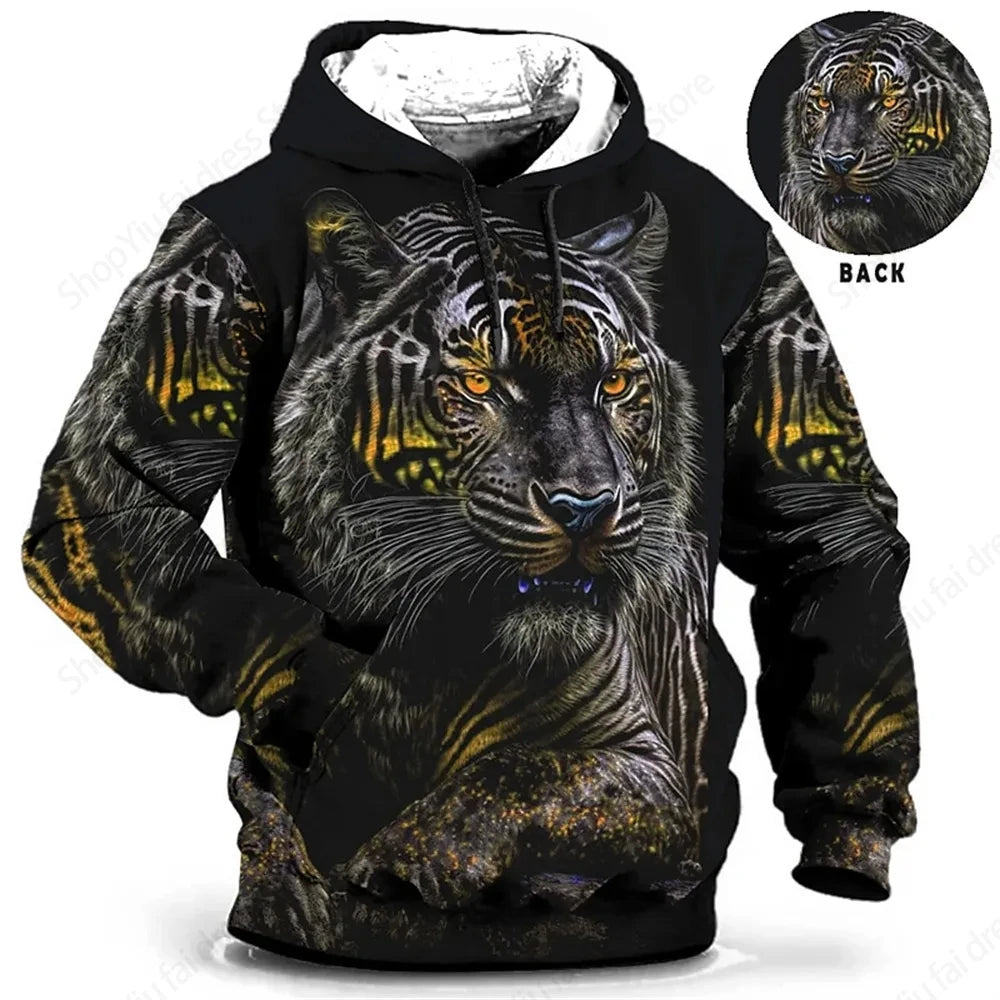 Vintage Hoodies For Men Wolf Bee Animal Pattern 3d Print Hoodie Men Fashion Hoodie Sweatshirt Boy Coat Women Sweat 6xl Tracksuit
