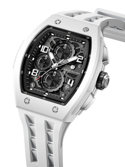 Orologio da uomo TSAR BOMBA New TB8204, cronografo al quarzo giapponese, impermeabile 50M, stile sportivo fashion, orologio da polso di lusso, regalo da uomo
