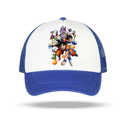 Cappellino con visiera Dragon Ball per ragazzo con stampa anime di Goku - Cappellini per bambini e adulti - Cappellini estivi traspiranti - Cappellini alla moda in stile cartone animato - Abbinabili ai costumi - Di tendenza