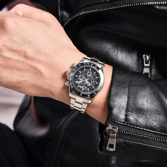 Montre mécanique automatique pour homme PAGANI DESIGN – Montre de sport étanche (10 bars) en acier inoxydable, style luxe décontracté