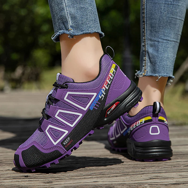 Scarpe da trekking da donna per attività outdoor, scarpe sportive da escursionismo, scarpe tattiche da caccia antiscivolo, scarpe da arrampicata traspiranti con lacci, ciclismo