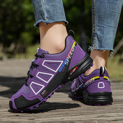 Scarpe da trekking da donna per attività outdoor, scarpe sportive da escursionismo, scarpe tattiche da caccia antiscivolo, scarpe da arrampicata traspiranti con lacci, ciclismo
