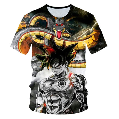 Vyriški marškinėliai Dragon Ball Z, marškinėliai berniukams, vaikiški drabužiai, vasariniai trumpomis rankovėmis, vaikiški animacinių filmų marškinėliai, viršutiniai drabužiai, marškinėliai berniukams