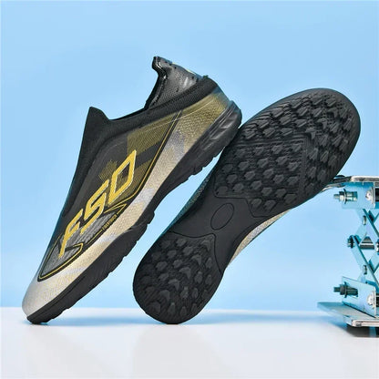 Nouvelles chaussures de football pour hommes, chaussures de futsal antidérapantes pour matchs en extérieur, chaussures de soccer ultralégères, chaussures de sport de haute qualité, chaussures à cheville haute et respira