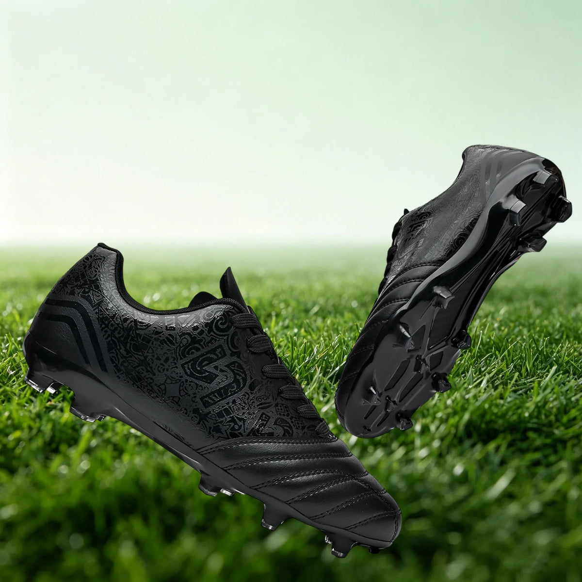 Chaussures de football unisexes pour hommes AG/FG, crampons légers en PU à haute adhérence pour l'entraînement sportif sur gazon extérieur
