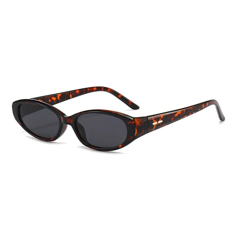 Retro-ovala solglasögon för kvinnor och män, eleganta Cat Eye-glasögon i Y2K-stil, UV400-solglasögon, solglasögon för utomhussport, vandring och cykling