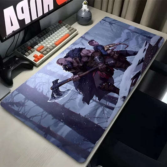 Game God of War Mouse Pad Large Keyboard Pad Floor Mat Computer Accessories Non-slip Desk Mat Game Player PC Carpet Mousepad