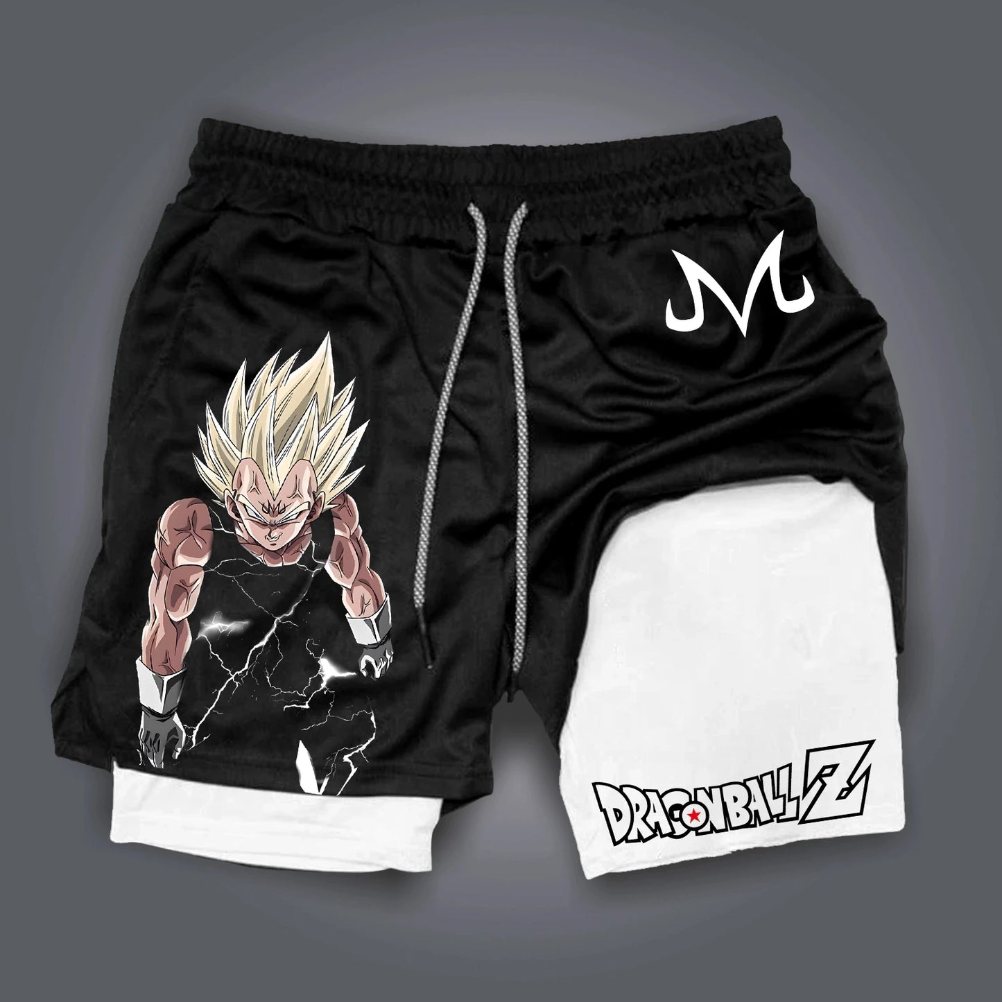 Dragon Ball GOKU Vegeta Anime Printed Double Layer Shorts 2026 American Summer Men's and Women's Quick Dry Fashion Sports Shorts