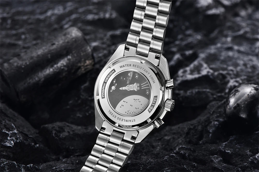 PAGANI DESIGN 2026 New Moon Watch For Men Quartz Multifunction Chronograph Sports Mens Watches Top Brand Luxury Sapphire Mirror