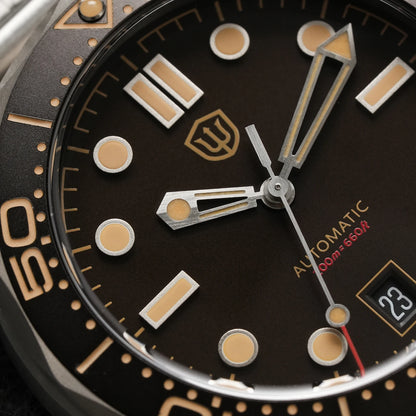 Watchdives WD007 V2 39mm Titanium Dive Watch PT5000 Automatic Movement Luminous 200m Waterproof Domed Bubble Sapphire Watches