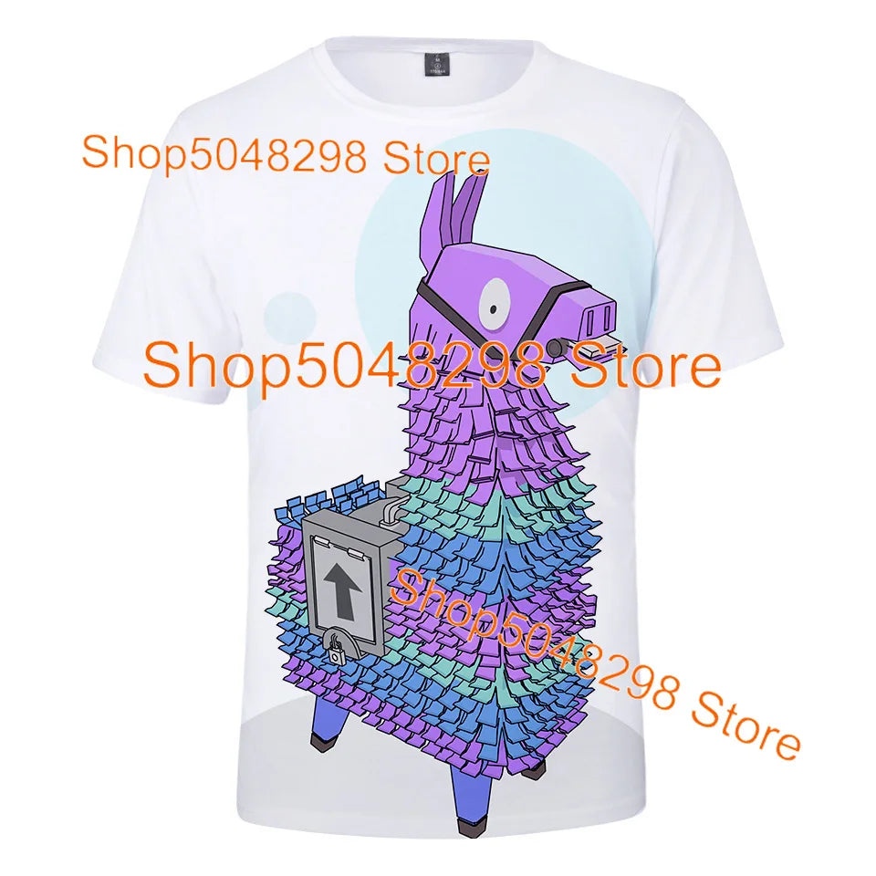 Bushranger Fortnite T-Shirt für Kinder, 3D-Print Banana Peely T-Shirt für Herren und Damen, Tee im Battle-Royale-Game-Design, Sommer-Top, Geburtstagsgeschenke