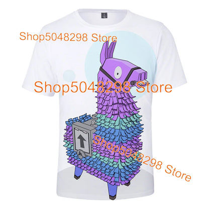 Bushranger Fortnite T-Shirt für Kinder, 3D-Print Banana Peely T-Shirt für Herren und Damen, Tee im Battle-Royale-Game-Design, Sommer-Top, Geburtstagsgeschenke