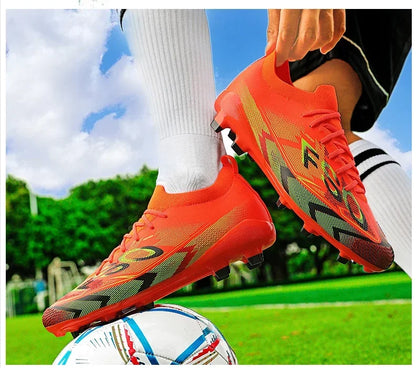 Nouvelles chaussures de football pour hommes FG, chaussures de football ultralégères, chaussures d'entraînement en plein air, chaussures de match de football, crampons longs antidérapants, livraison directe