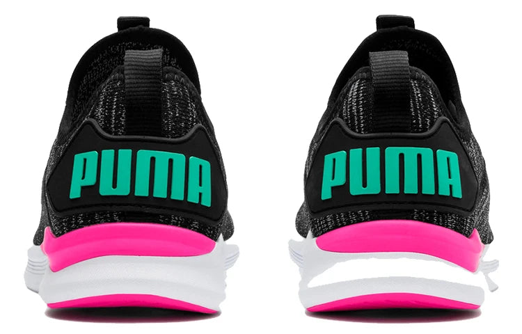 Chaussures de ville basses Puma Ignite Flash Evoknit, baskets, noir et rose, 190511-11