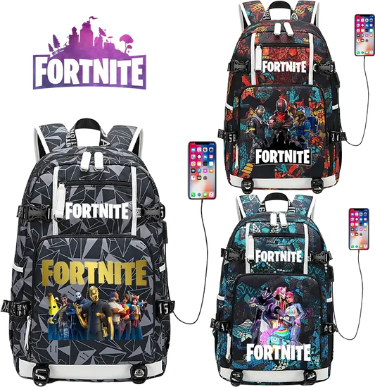 Fortnite Game Print Student Backpack Boys Girls Large Capacity School Bag Waterproof Lightweight Durable Bookbag Birthday Gift