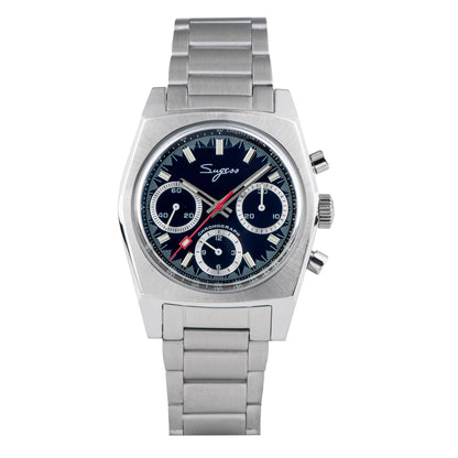 Sugess S419 Series 37mm Original Swanneck Movement Chronograph Master Mens Watch Mechanical Wristwatch Dome Sapphire Crystal New