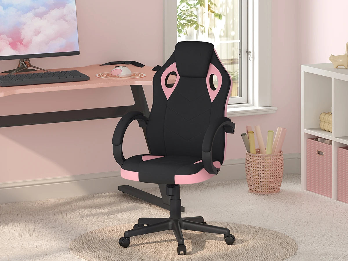 WOLTU Gaming Chair Gamer Armchair Office Computer Chair Ergonomic Design Fabric 360° Swivel Chair Adjustable Height High Back
