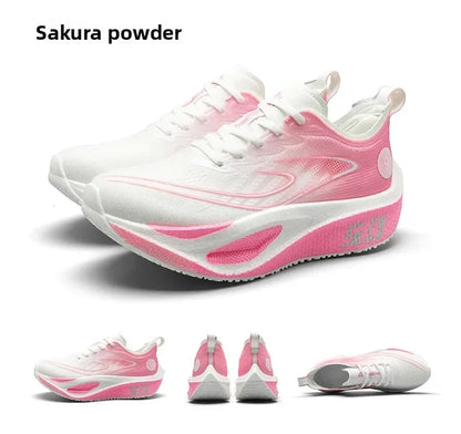 Unisex 2025 Full Carbon Plate Running Shoes Professional Marathon Racing Lightweight Bounce Cushion Breathable Sports Sneakers