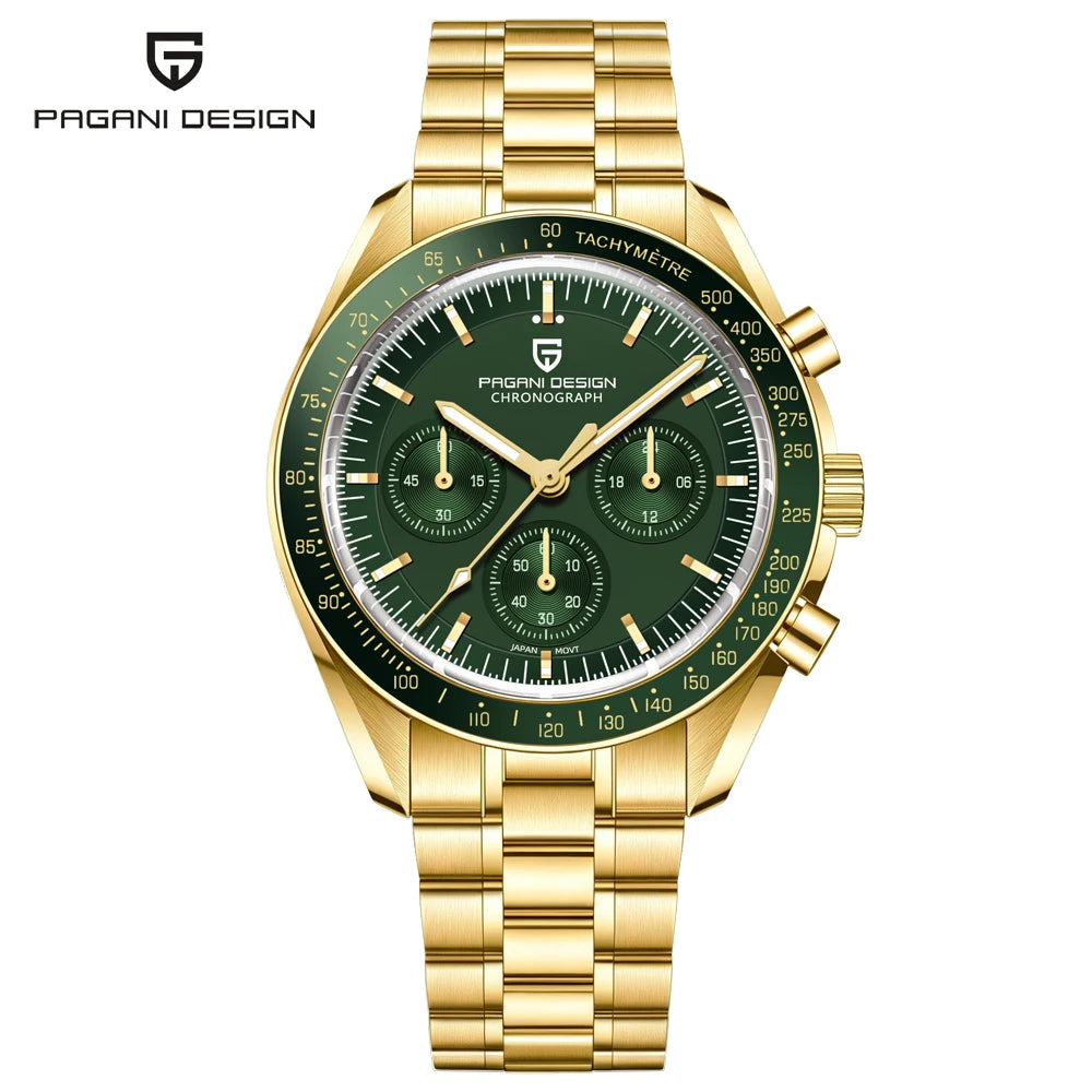 PAGANI DESIGN 2026 New Moon Watch For Men Quartz Multifunction Chronograph Sports Mens Watches Top Brand Luxury Sapphire Mirror