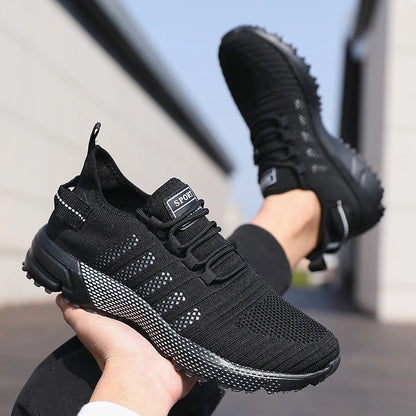 Casual herensneakers van mesh, lichtgewicht en ademend, met zachte zool – instap hardloopschoenen, lage loafers en trainers voor heren