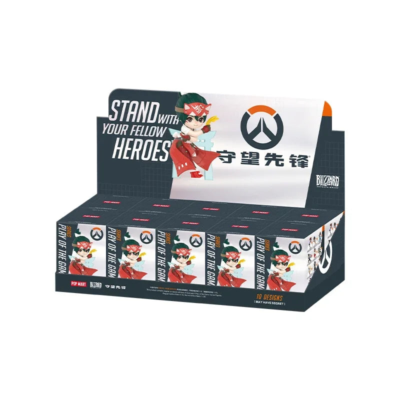 POP MART Overwatch Play of the Game Series Original-Blind-Box Überraschungs-Mystery-Box Niedliche Anime-Actionfiguren Ornamente Figuren