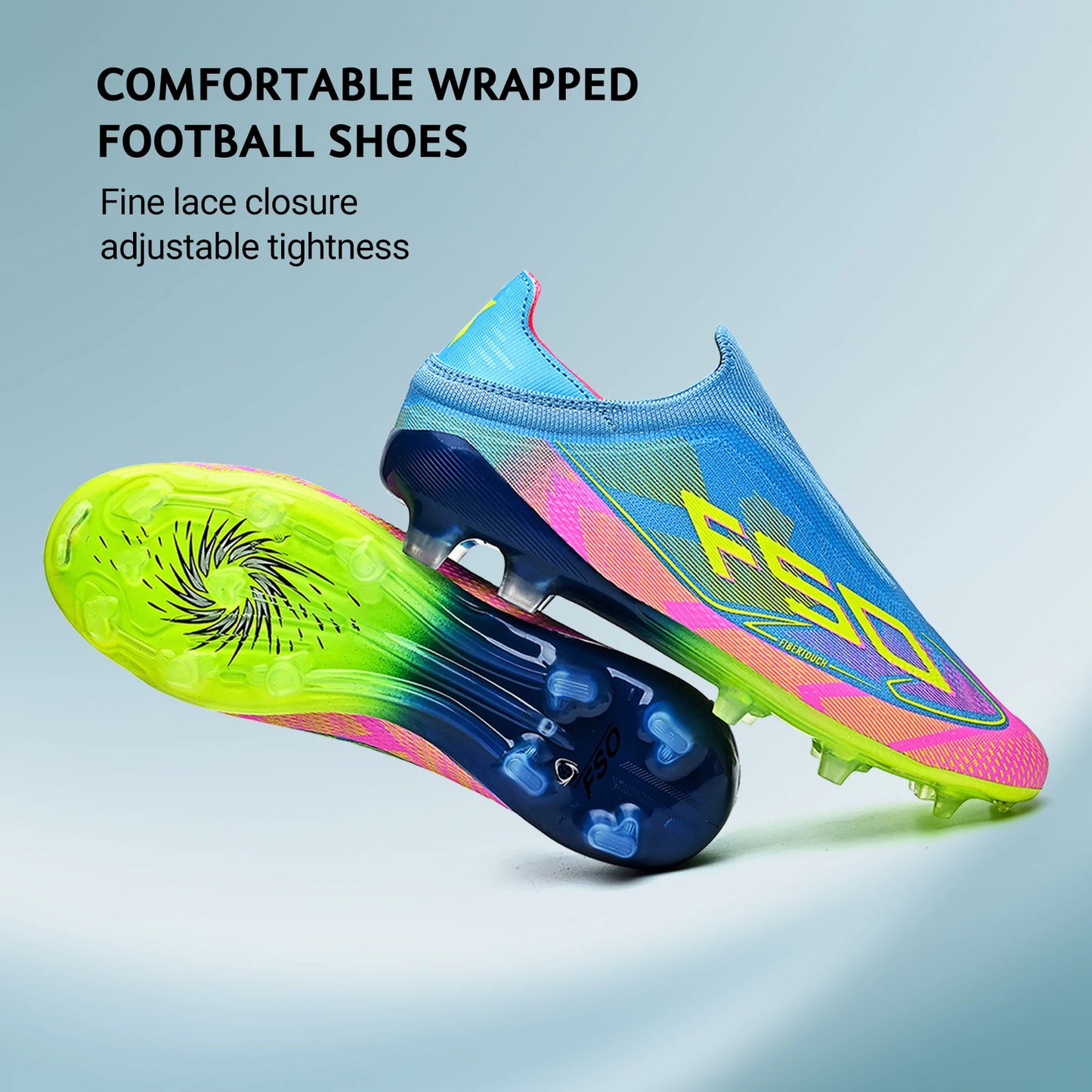 AG/FG Soccer Cleats for Men Women Kids Youth PU Fabric Upper TPU Sole Non-Slip Wear-Resistant for Natural Grass Sports Pitch Tra