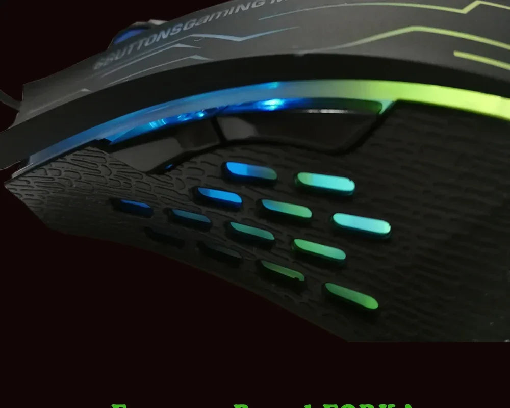 New 2026 Silent Click USB Wired Gaming Mouse 6 Buttons RGB Lighting Mute Optical Computer Mouse Mice for PC Laptop Notebook Game