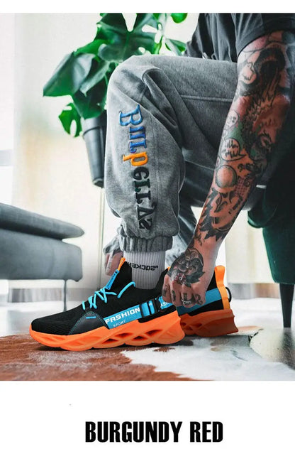 Modieuze paarse casual sneakers in de aanbieding voor dames en heren – Blade hardloopschoenen, grote maat 48, lichte ademende sportschoenen voor heren, mesh sneaker