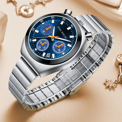 MINI FOCUS Fashion Ladies Watches Top Brand Luxury Multifunction Dial Stainless Steel Strap Elegant Quartz Women Watch Luminous