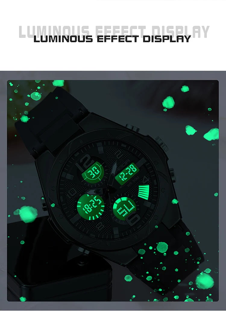 SANDA Top Brand New Lady Luxury Ms LED Digital Sport Watch Leisure Fashion Quartz Watch Women Girl Military 50M Waterproof Watch