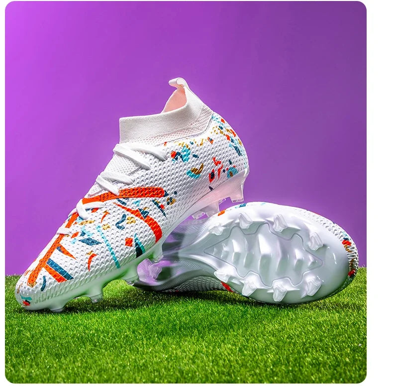 Nouvelles chaussures de football pour hommes, chaussures d'entraînement, crampons de football, baskets de match, chaussures de sport pour terrain gazonné, antidérapantes, professionnelles, ultralégères, unisexes.
