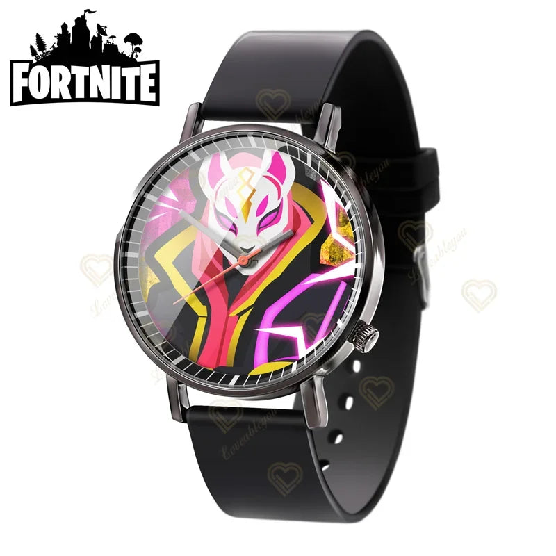 Wrist Watch F-Fortnited Cook Watch Trend Fashion Creative Quartz Student Watches Battle Game Figure Model Kids Birthday Gift