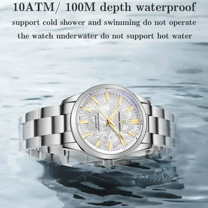 PAGANI DESIGN 40MM Meteorite dial Men Quartz Watches Luxury Business 316L Stainless Steel 100M Waterproof Watch For Men clock