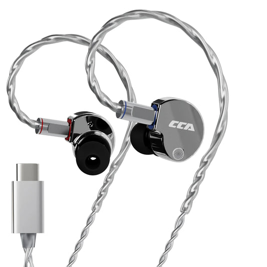 CCA Phoenix HiFi – przewodowe słuchawki douszne ze stopu metalu z podwójnym magnetycznym przetwornikiem dynamicznym 10 mm do gier i muzyki