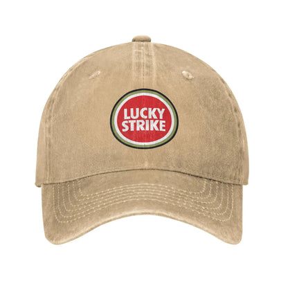 Lucky Strike Letters Troye Sivan Music Sport Retro Cowboy Washed Baseball Caps Men Denim Street Tide Hat Hiking Mens Dad Cap