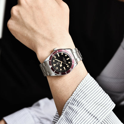 2026 New Mens Watches BENYAR Retro Red Mechanical Automatic luxury watch for men Waterproof Luminous Stainless steel wristwatch