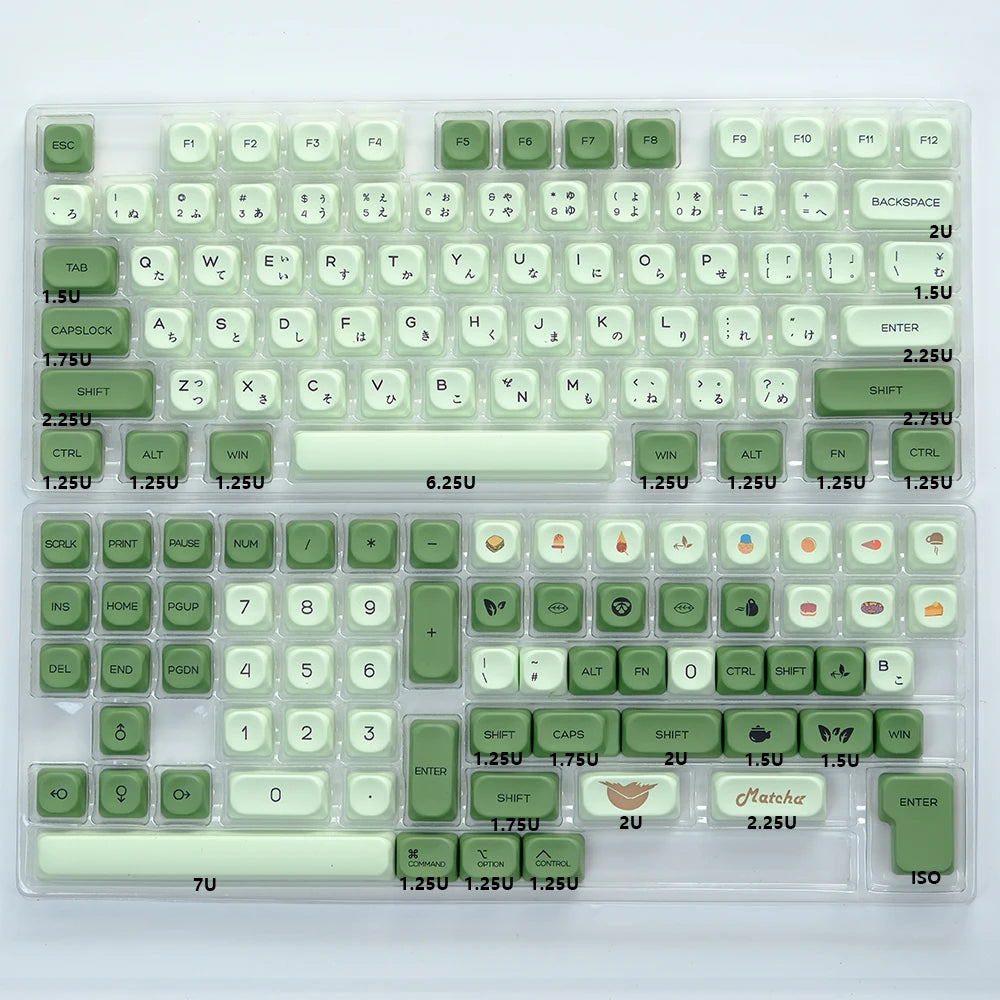 KBDiy KOA  Profile PBT Honey Milk Keycaps Russian Korean Japanese 137 Keys Caps for Mechanical Keyboard Keycap MAC for MX Switch