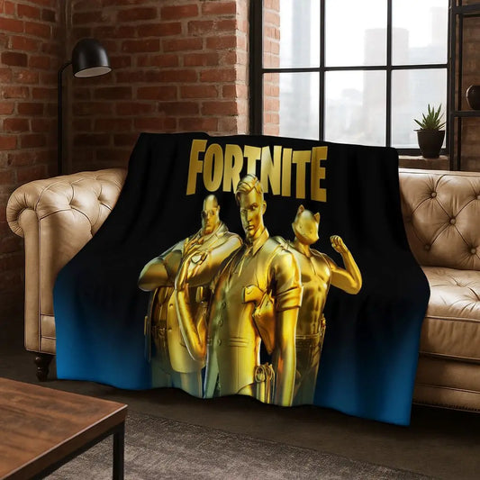 3D-Fortnite-Spiel-Cartoon-Flanelldecke, weiche warme Kuscheldecke für Bett, Schlafzimmer, Zimmer, Wohnzimmer, Reisen, Camping, Kindergeschenk