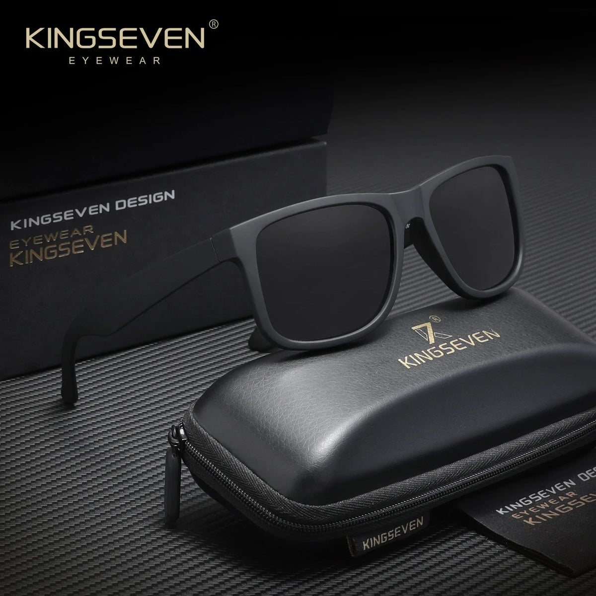 KINGSEVEN Fashion Square Polarized Men and Women Sunglasses Driving Outdoor Travel Glasses UV400