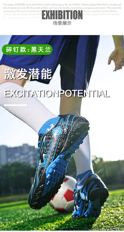 Kids Youth Soccer Cleats Football Shoes Men Non Slip Breathable Lightweight Training Sneakers Boys Children Football Match Boots