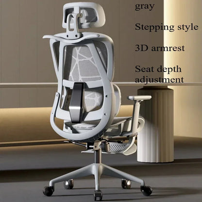 Gaming Chair Office Desk Ergonomic Computer Adjustable Armrests 3D Headrest Chair Lift Chair Back  Can Tilt Back with Foo Pedals