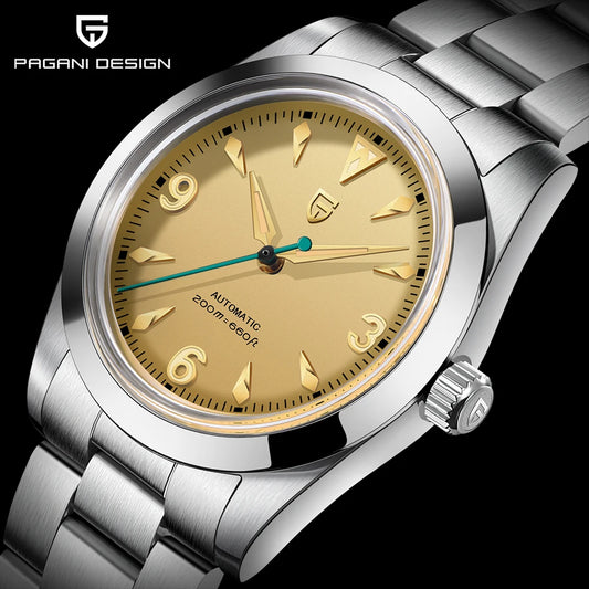 2024 NEW PAGANI DESIGN Sports Men Automatic Mechanical Wriswatch Japan NH35A Stainless Steel Simple 200M Waterproof Montre Homme